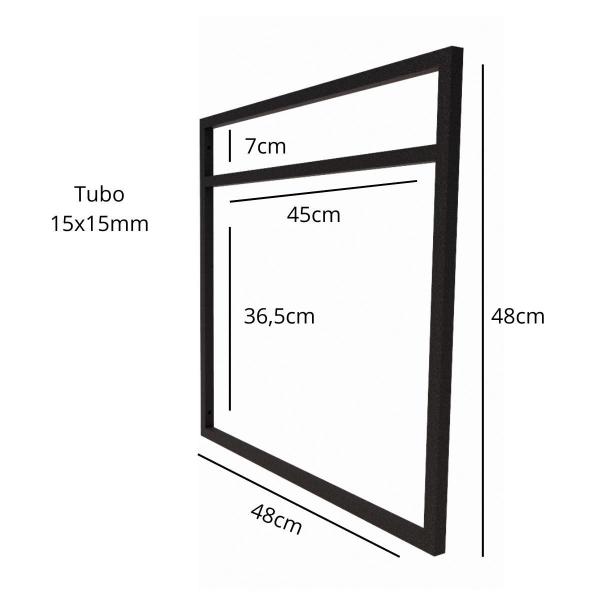 Imagem de 2 Suporte Prateleira Industrial Forno Microondas 45Cm Preto