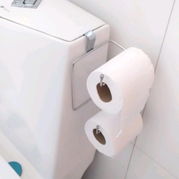 2 Suportes Duplo Porta Papel Higienico Caixa Acoplada Privada - Saz Imagem de 2 Suportes Duplo Porta Papel Higienico Caixa Acoplada Privada