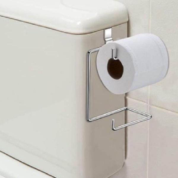 2 Suportes Duplo Porta Papel Higienico Caixa Acoplada Privada - Saz Imagem de 2 Suportes Duplo Porta Papel Higienico Caixa Acoplada Privada