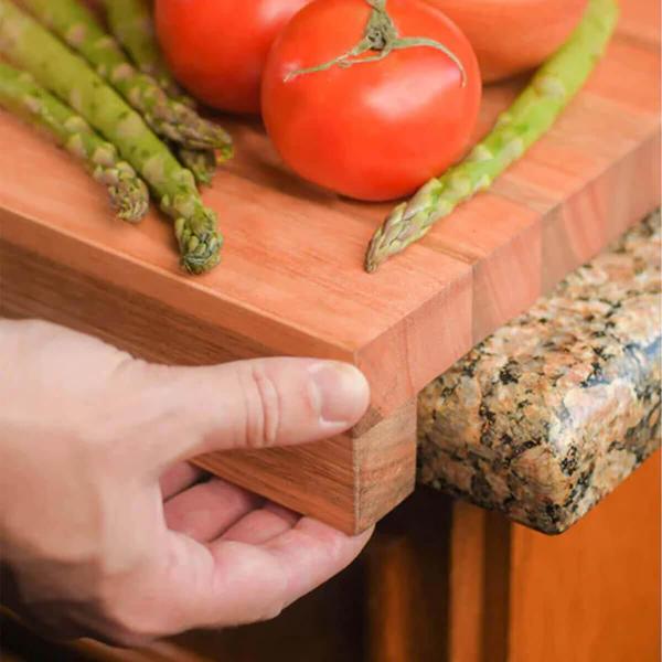 Imagem de 2 Tábuas de Corte com Encaixe L 40x40cm Bancadas Mesas Prancha de Carne Zanline