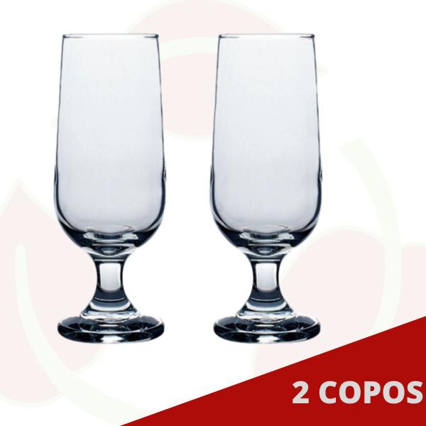 Imagem de 2 Taça de Chopp Vidro Cerveja Drink Coqueteis 300ML