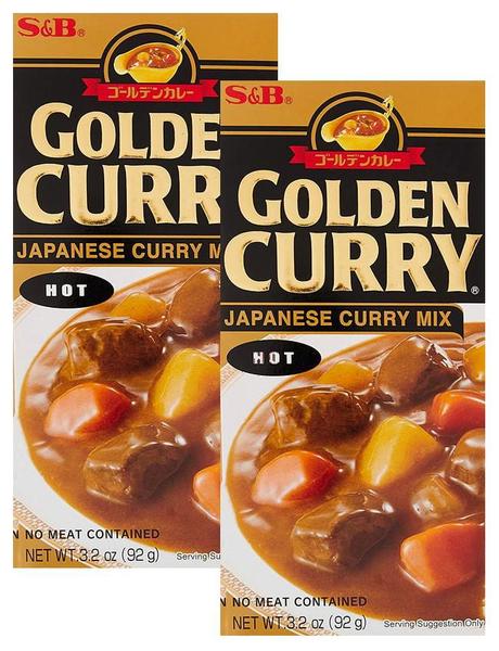 Imagem de 2 tempero golden curry amakuchi picante nível forte s&b 92g