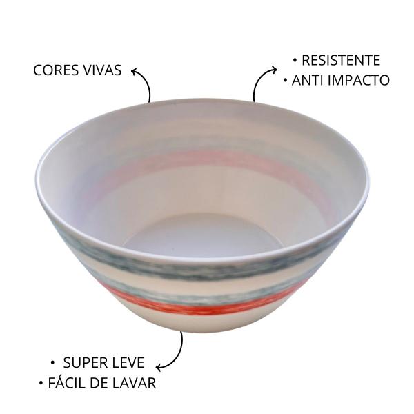 Imagem de 2 Tigelas Bowl Cumbuca p/ Sobremesa em Melamina 700ml