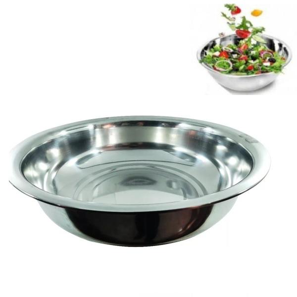 Imagem de 2 Tigelas Bowl em Inox 2500ml para Saladeira Cozinha 2,5L