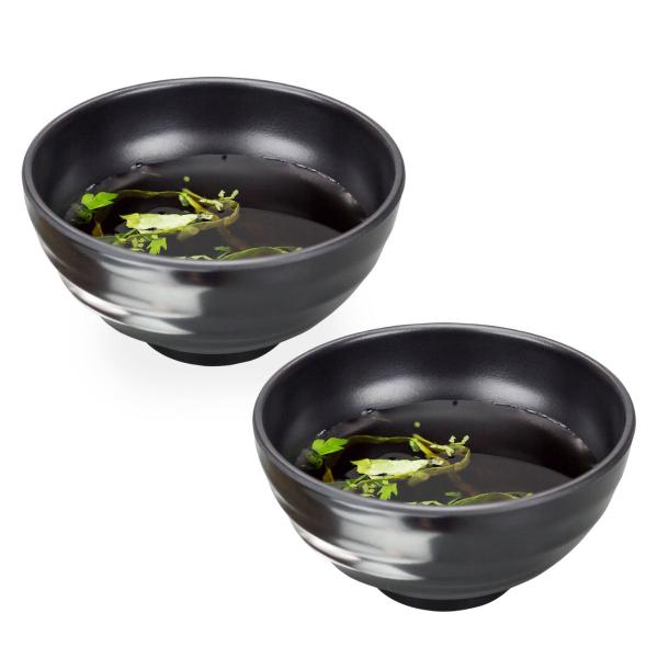 Imagem de 2 Tigelas Bowls 16cm Preto 100% Melamina Gourmet Mix