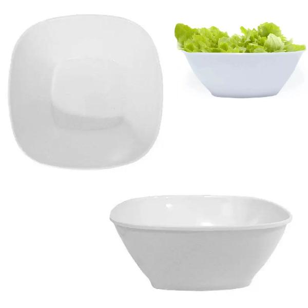 Imagem de 2 Tigelas Quadrada Bowl Pote Saladeira em Melamina 680ml