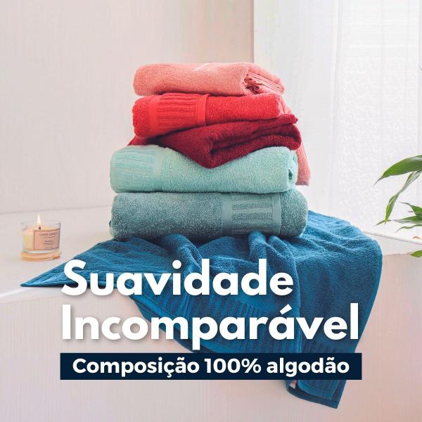 Imagem de 2 Toalhas Grandes Corpo e Rosto 100% Algodão Ótima Absorção