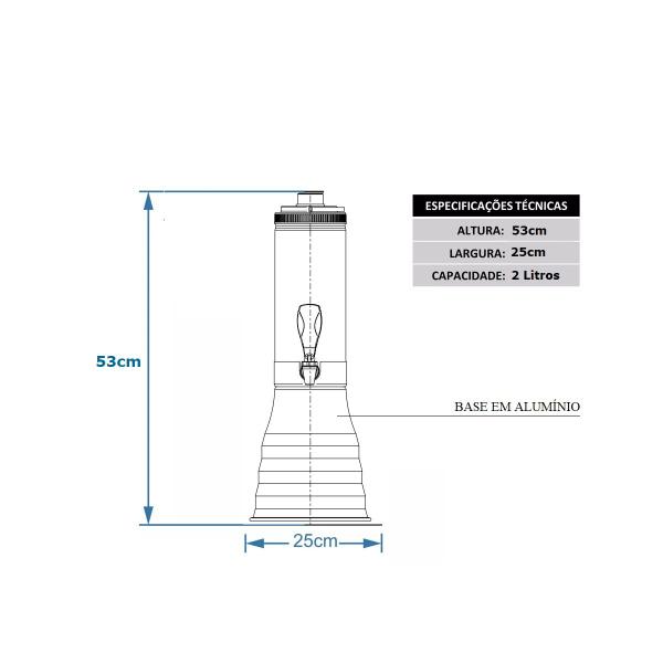 Imagem de 2 Torre De Chopp Beer 2L Copo Giratório Com Alça + 4 Tubo Gelante Blindado