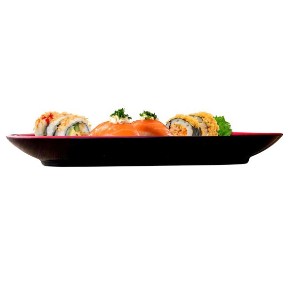 2 Travessas Prato em Melamina Restaurante Japones 20x13cm - Fx Imagem de 2 Travessas Prato em Melamina Restaurante Japones 20x13cm