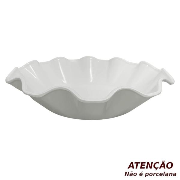2 Travessas Redonda Fruteira Branca Centro de Mesa Melamina Bestfer Imagem de 2 Travessas Redonda Fruteira Branca Centro de Mesa Melamina Bestfer
