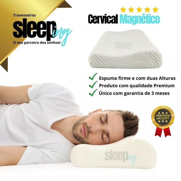 Imagem de 2 Travesseiro Cervical Pillow Magnetico Ortopedico Original