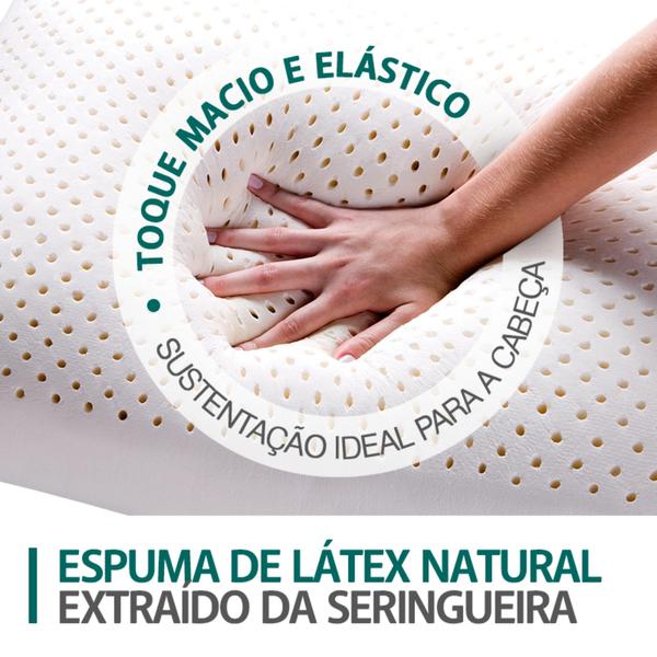 2 Travesseiros Natural Látex Alto - Duoflex Imagem de 2 Travesseiros Natural Látex Alto - Duoflex