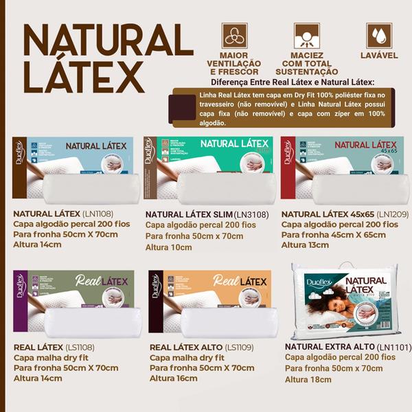 2 Travesseiros Natural Látex Alto - Duoflex Imagem de 2 Travesseiros Natural Látex Alto - Duoflex