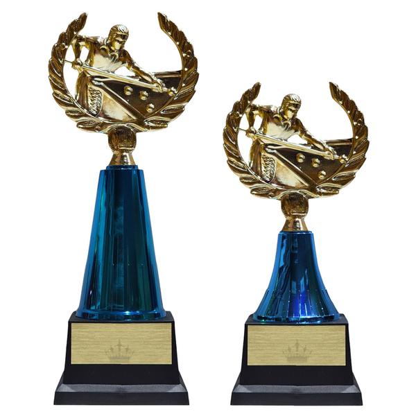 Imagem de 2 Troféus Modelo De Sinuca Torneio Campeonatos Bilhar