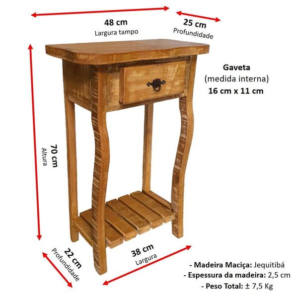 Imagem de 2 Un Aparador Rústico Criado Mesinha De Cabeceira Em Madeira
