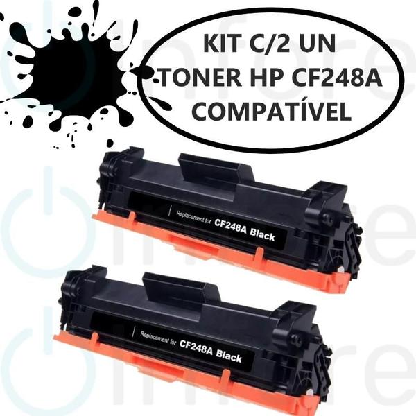 Imagem de 2 Un Cartuchos de Toner Cf248a 48a Compatível 15 M15 M15A M15W 28 M28 M28A M28W