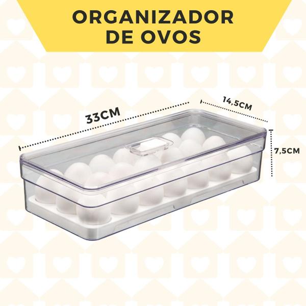 Imagem de 2 UN Organizadores Modular Acrilico Com Porta Ovos P/ Cozinha