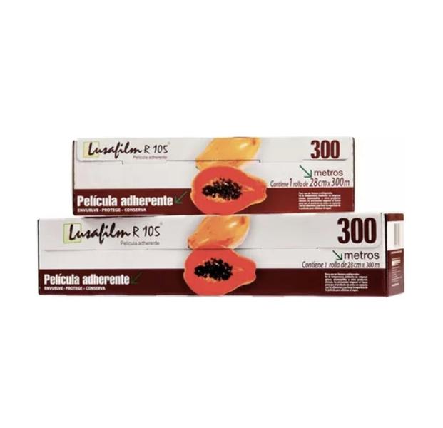 2 un plastico filme pvc esticavel 28x300 metros c/ serrilha - E A COSTA EMBALAGENS Imagem de 2 un plastico filme pvc esticavel 28x300 metros c/ serrilha
