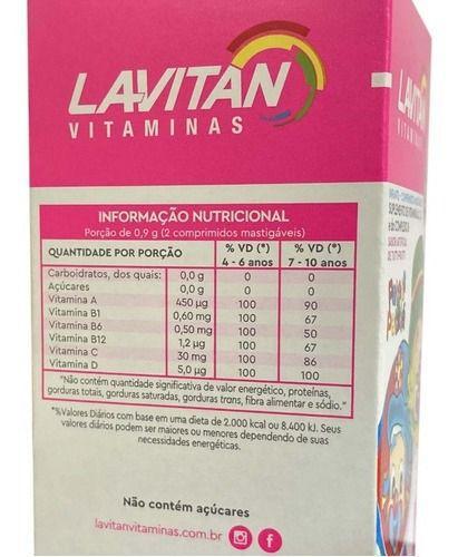 Imagem de 2 Uni Lavitan Vitamina Infantil Comp Mastigavel Tutti Frutti