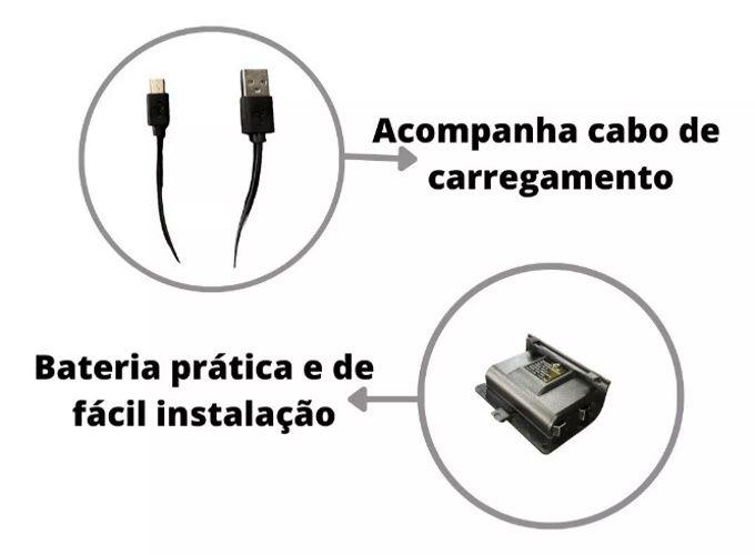 Imagem de 2 Unidade  Bateria Para Controle Xb0x 0ne + 1 Cabo Carregador