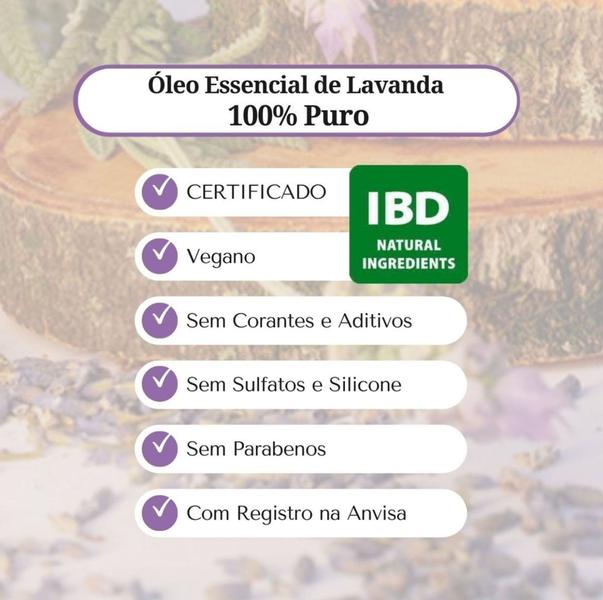 Imagem de 2 Unidades Óleo essencial de Lavanda Puro Natural 10ml Bioessência