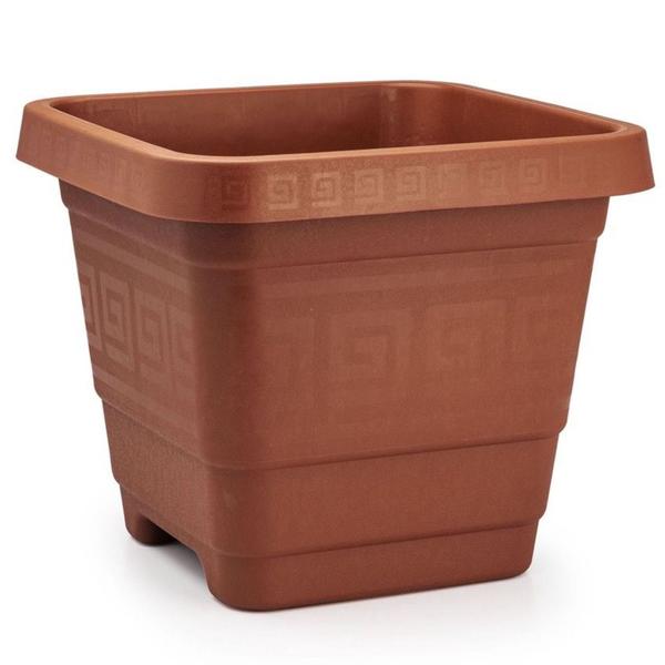 Imagem de 2 Unidades Vaso De Plantas 29L Grande Quadrado De Plástico Terracota Jardim Flores Artificiais