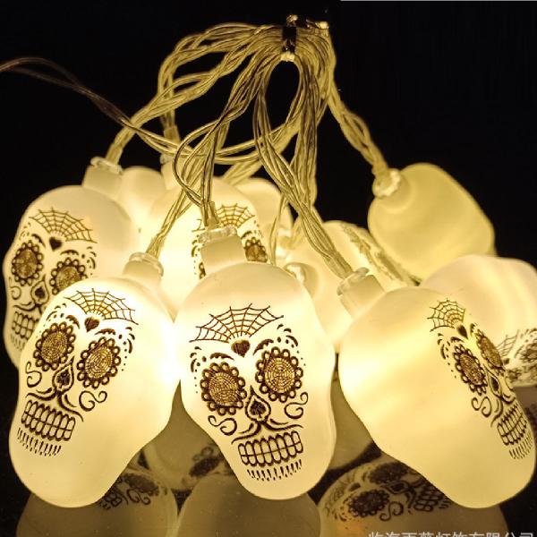 Imagem de 2 Varal Cordão Luminoso Caveira Mexicana 10 LED Decoração