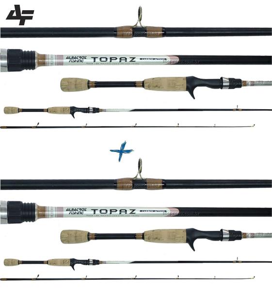 Imagem de 2 Varas Para Carretilha Albatroz Topaz 6"0" (1,80m) 6-12Lb TPZ602M - 2 Partes