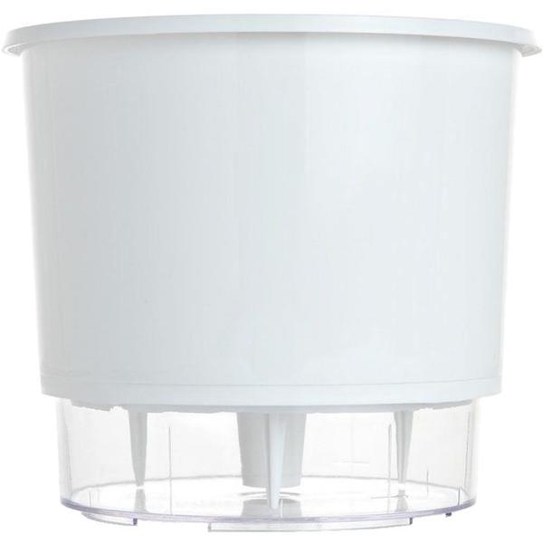 Imagem de 2 Vaso Raiz Autoirrigavel 21x18 Branco Área Interna Externa