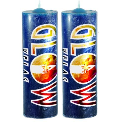 2 Velas De 7 Dias Azul 100% Parafina Pura 260g - GLOW VELAS Imagem de 2 Velas De 7 Dias Azul 100% Parafina Pura 260g