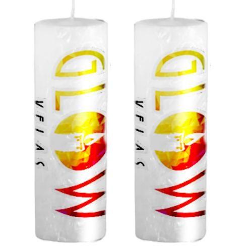 2 Velas De 7 Dias Branca 100% Parafina Pura 260g - GLOW VELAS Imagem de 2 Velas De 7 Dias Branca 100% Parafina Pura 260g