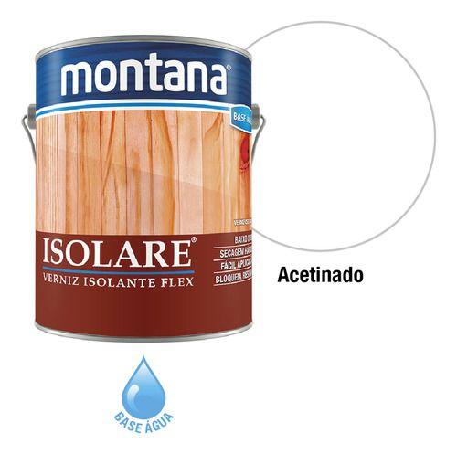 Imagem de 2 Verniz Isolante Madeira Base de Água Isolare 3,6l Montana