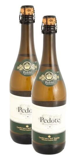 Imagem de 2 Vinho Pedote Lambrusco Branco Dell Emilia 750ml