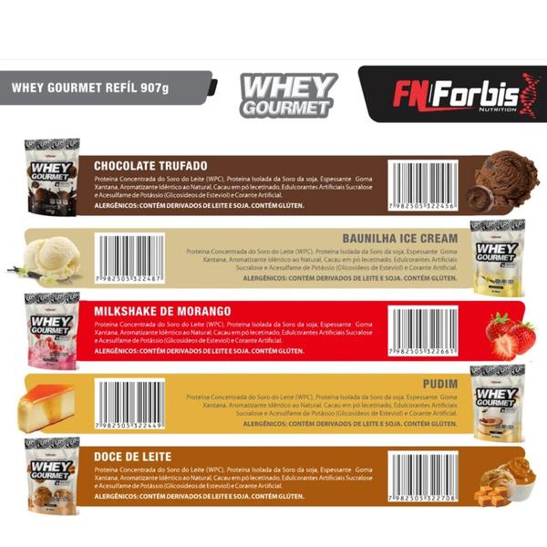 Imagem de 2 Whey Protein Gourmet Refil - 907g Fn Forbis - Original