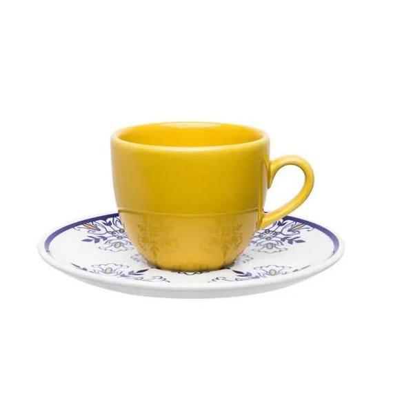 Imagem de 2 Xícaras Café Porcelana 75Ml Com Pires Coup Lisboa Oxford