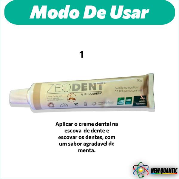 Imagem de 2 Zeodent Creme Dental Base Clinoptilolita Vegano 90g