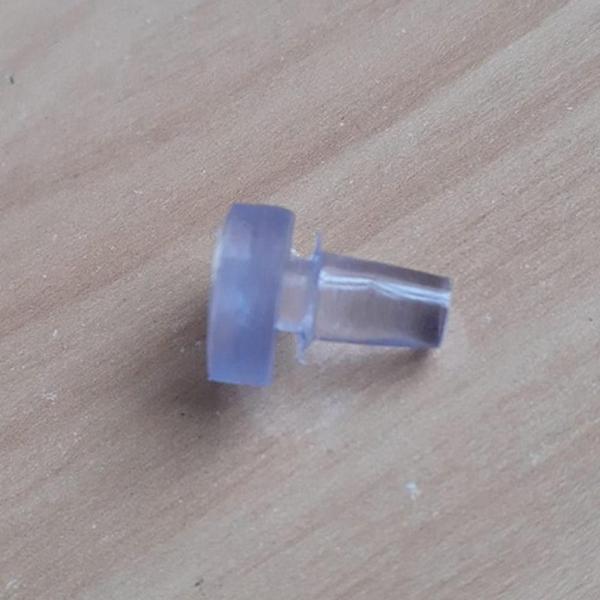 Imagem de 20 Batoque De 12Mm 1,2Cm De Pvc Cristal Para Apoio De Vidro