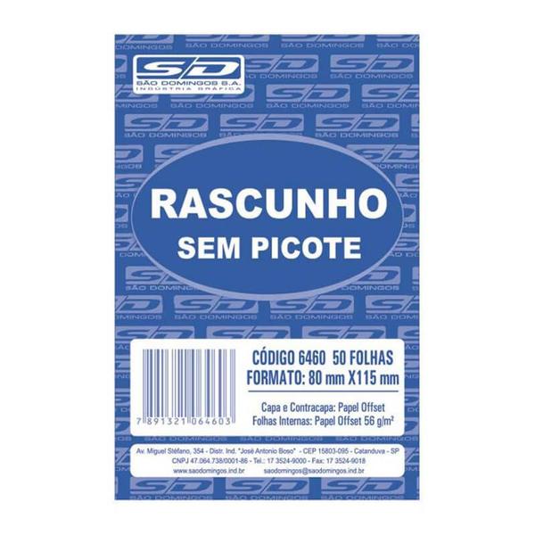 Imagem de 20 Blocos Rascunho sem Picote 80x115mm 50 Fls São Domingos