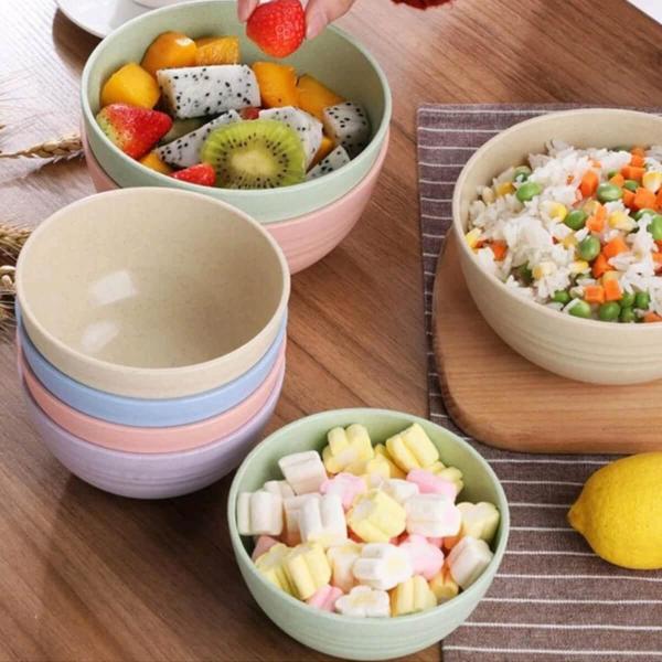 Imagem de 20 Bowls Bambu PP 400ml Sortidos Lyor Tigelas Frutas Cereais 13x7cm Restaurante