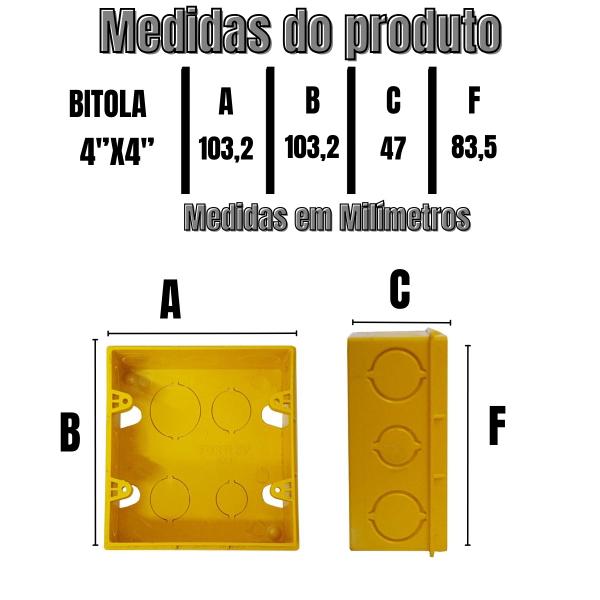 Imagem de 20 Caixinhas Reforçadas De Luz Para Tomada/interruptor 4x4