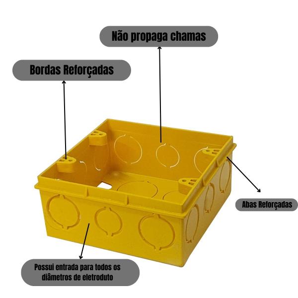 Imagem de 20 Caixinhas Reforçadas De Luz Para Tomada/interruptor 4x4