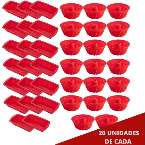 Imagem de 20 Conj Forma para Pães e Forma Espiral em Silicone Sortida