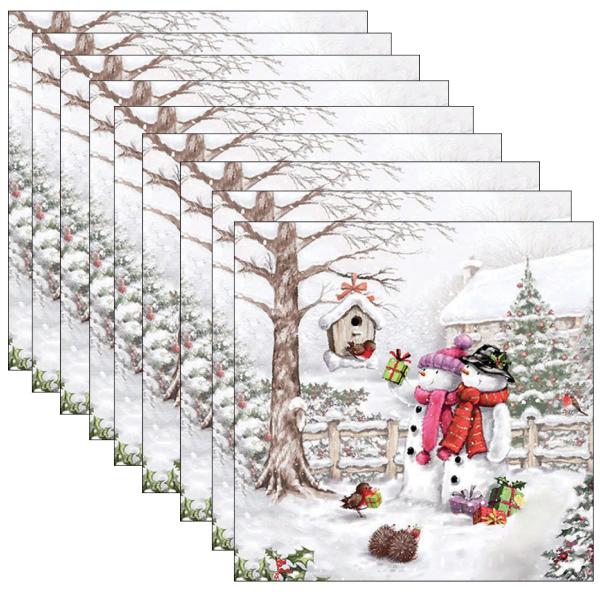 Imagem de 20 Guardanapos para Decoupage Ambiente Presentes Bonecos de Neve