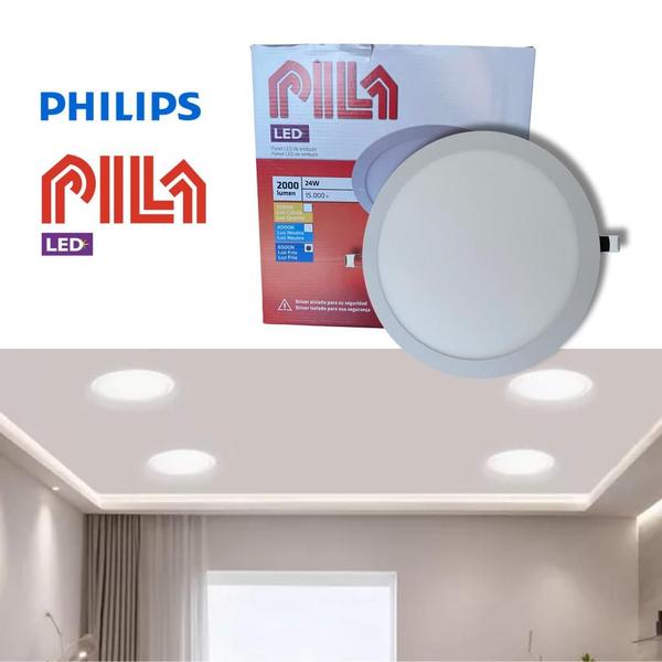 Imagem de 20 Luminárias Painel Led Embutir Philips Pila 24w 6500k 295mm