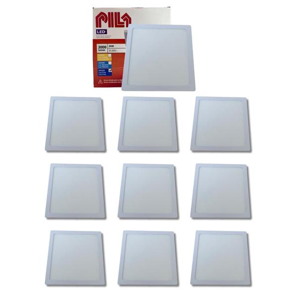 Imagem de 20 Luminárias Painel Led Sobrepor Philips Pila 24w 6500k