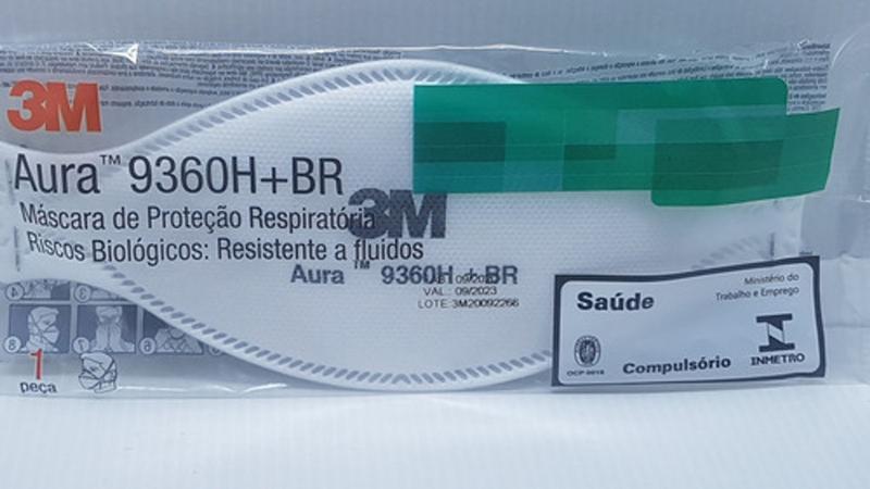 Imagem de 20 Máscaras Pff2 N95 Autêntico Aura 9360h+br Hospitalar 3m