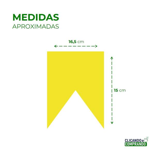 Imagem de 20 Metros Bandeirinha Plástica Verde Amarela Copa do Mundo