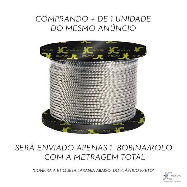 20 Metros De Caço De Aço Galvanizado 7/16 6X19 Af 11,1Mm - Marca Conversao Imagem de 20 Metros De Caço De Aço Galvanizado 7/16 6X19 Af 11,1Mm