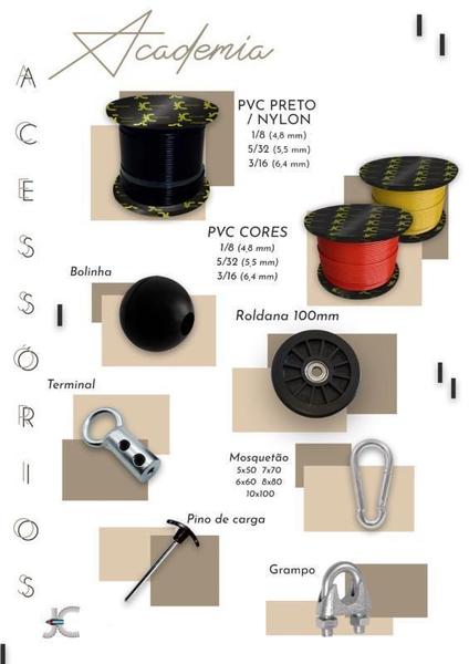 20 Metros De Caço De Aço Galvanizado 7/16 6X19 Af 11,1Mm - Marca Conversao Imagem de 20 Metros De Caço De Aço Galvanizado 7/16 6X19 Af 11,1Mm