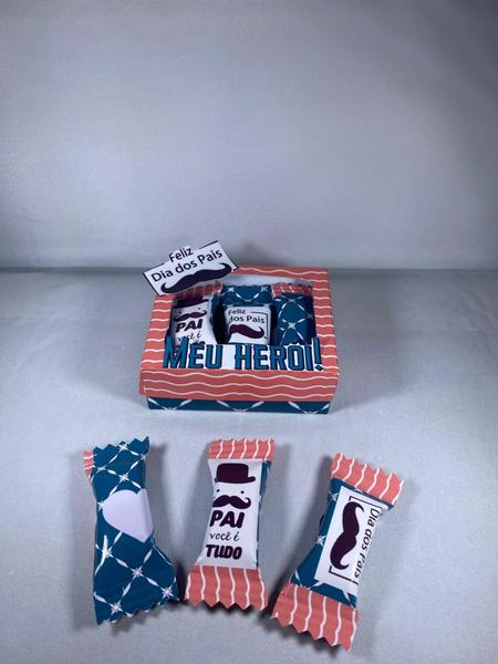 20 mini caixinha com 6 balas personalizadas para o dia dos pais para mimos, eventos especiais - PERSONALIZADOS Imagem de 20 mini caixinha com 6 balas personalizadas para o dia dos pais para mimos, eventos especiais